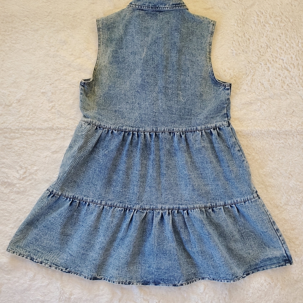 Blue Jean Dress. Size Large. - Picture 9 of 11
